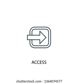 access concept line icon. Simple element illustration. access concept outline symbol design. Can be used for web and mobile UI/UX