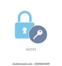 access concept line icon. Simple element illustration. access concept outline symbol design.