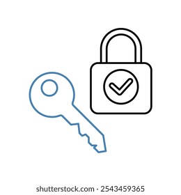 access concept line icon. Simple element illustration. access concept outline symbol design.