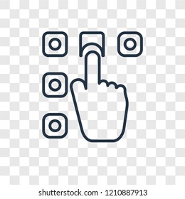 Access concept vector linear icon isolated on transparent background, Access concept transparency concept in outline style