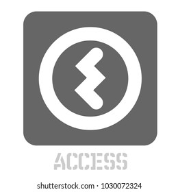 Access conceptual graphic icon. Design language element, graphic sign.