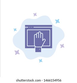 Access, Content, Free, Internet, Open Blue Icon on Abstract Cloud Background. Vector Icon Template background