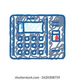 access control biometric doodle icon sketch vector. access control biometric sign. isolated symbol illustration