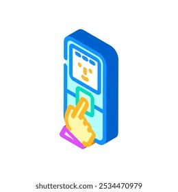 access control biometric isometric icon vector. access control biometric sign. isolated symbol illustration