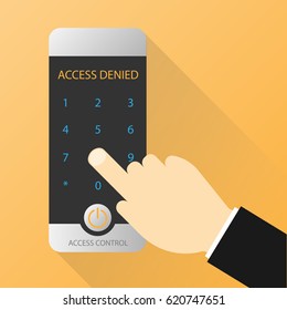 Access control denied pass authentication entry scan