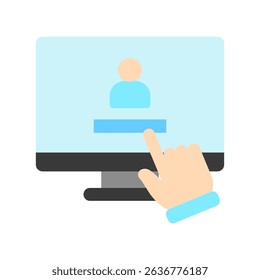 Access Control flat color, mini illustration icon. use for modern concept, print, UI, UX kit, web and app development. Vector related to account management, ecommerce, banking and finance.