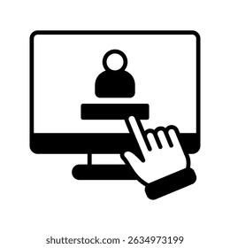 Glifo de control de acceso, mini icono de ilustración. uso para concepto moderno, impresión, interfaz de usuario, kit de UX, Web y desarrollo de App. Vector relacionado con la gestión de Cuentas, ecommerce, banca y finanzas.