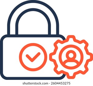 Access Control Icon Color Line Vector Illustration
