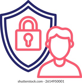 Access Control Icon Color Vector Illustration