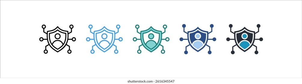 Access Control Icon In Different Style Vector