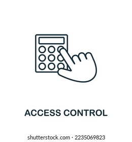 Access Control icon. Monochrome simple Cyber Security icon for templates, web design and infographics