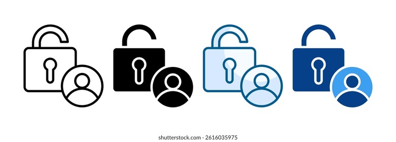 Access Control Icon Set Multiple Style Collection