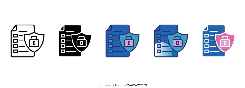 Access Control Icon Set Multiple Style Collection