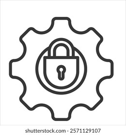 Access Control Icon Vector Illustration Outline