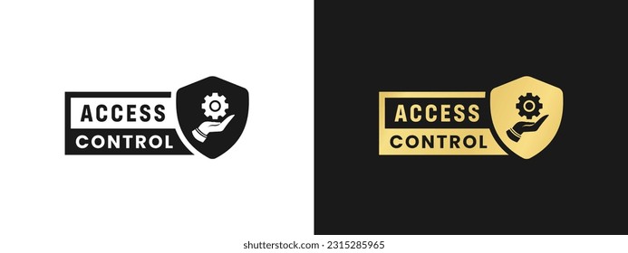 Access control label or Access control sign vector isolated in flat style. Best Access control label vector for product packaging design element. Access control sign for service design element.