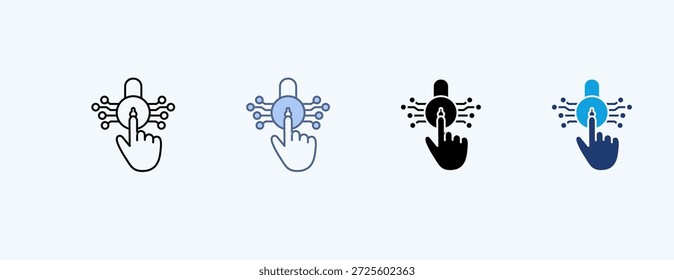 Access Control Multiple Icon Illustration Vector