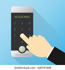 Access control pass authentication entry scan