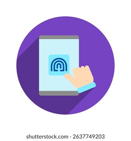 Access Control rounded flat color, mini illustration icon. use for modern concept, print, UI, UX kit, web and app development. Vector related to account management, ecommerce, banking and finance.