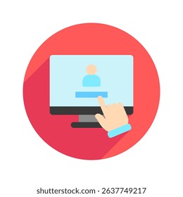 Access Control rounded flat color, mini illustration icon. use for modern concept, print, UI, UX kit, web and app development. Vector related to account management, ecommerce, banking and finance.