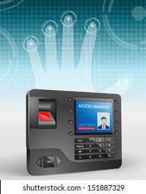 Access control system, fingerprint scanner and Mifare proximity reader