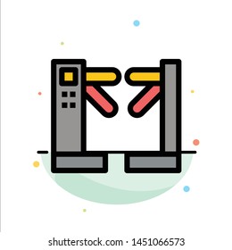 Access, Control, Turnstiles, Underground Abstract Flat Color Icon Template