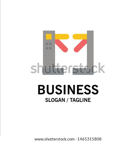 Access, Control, Turnstiles, Underground Business Logo Template. Flat Color. Vector Icon Template background