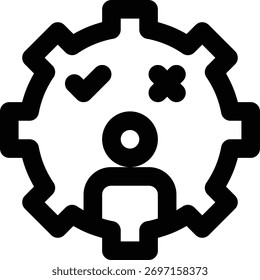 Access Control, User Access, Control List Outline Icon