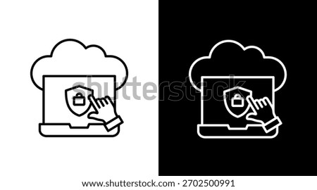 Access Control White Icon Set Design