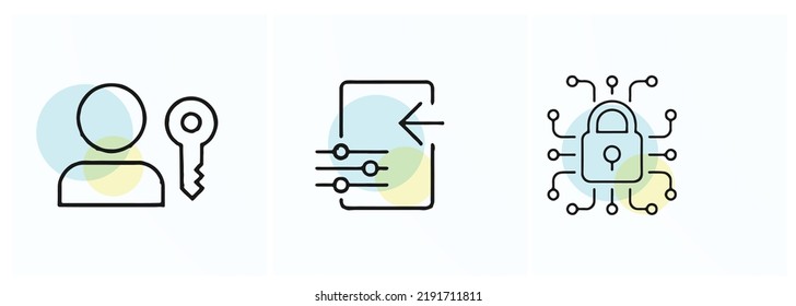 access data , Troubleshooting Data Encryption , restrict access icons vector design