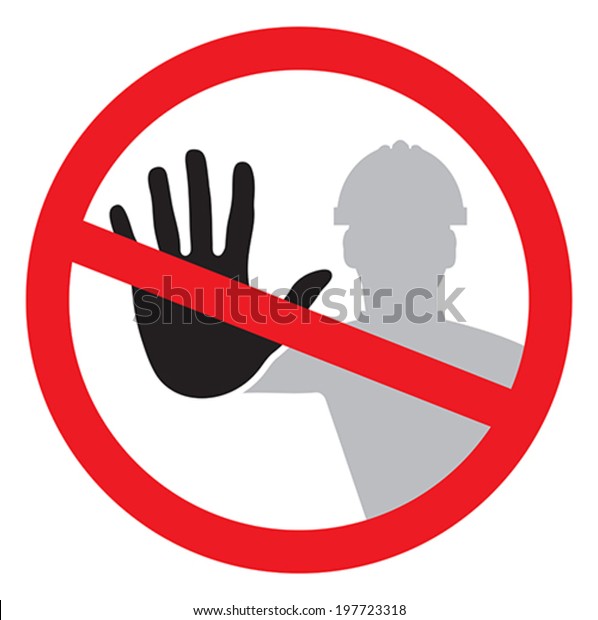 Access Denied Construction Worker Stock Vector (Royalty Free) 197723318 ...