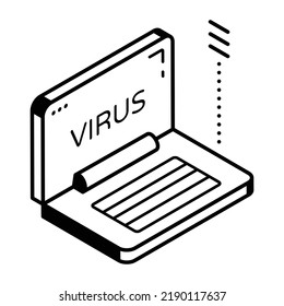 Access denied editable isometric icon