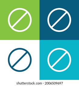 Access Denied Flat four color minimal icon set