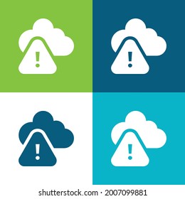 Access Denied Flat four color minimal icon set