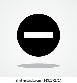 Access Denied Icon with Gray Shadow