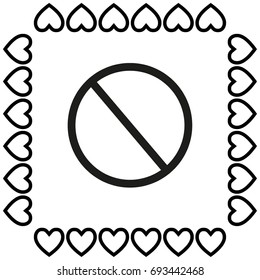 access denied icon, prohibition vector illustration