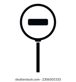 Access denied icon simple vector. Car space. Security zone
