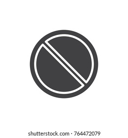 Access denied prohibition icon vector, filled flat sign, solid pictogram isolated on white. Symbol, logo illustration.