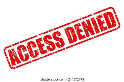 Access Denied Red Stamp Text On White