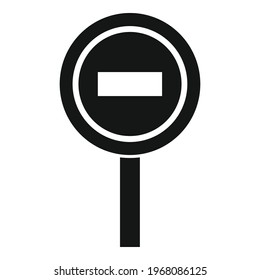Access denied road sign icon. Simple illustration of Access denied road sign vector icon for web design isolated on white background