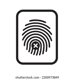 Access denied scan block icon | Black Vector illustration |