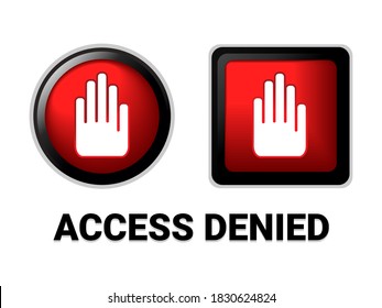Signo de acceso denegado. Vector de ilustración 