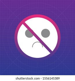 Access denied sign. No entry icon on purple background.