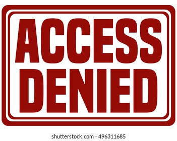 Access Denied Stamp, Vector Illustration. 