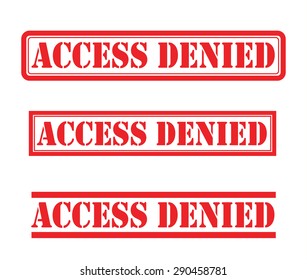 Access Denied Stamp Vector Set