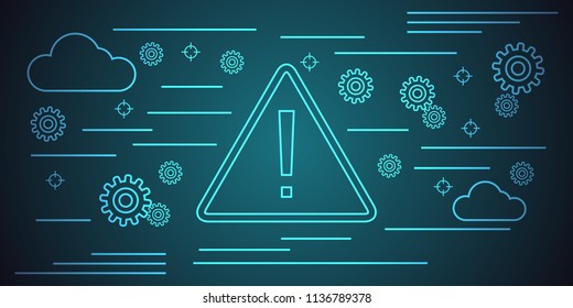 Access denied thin line art style vector illustration