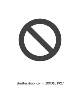 Access Denied vector icon. filled flat sign for mobile concept and web design. Disable simple solid icon. Restriction sign symbol, logo illustration. Pixel perfect vector graphics