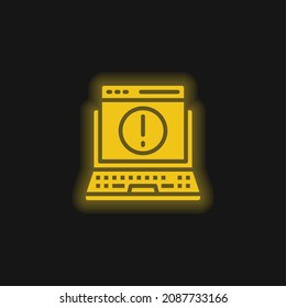 Access Denied yellow glowing neon icon