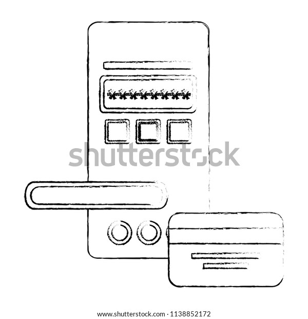 Access Digital Door Panel Credit Card Stock Vector Royalty Free