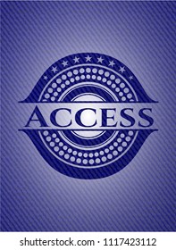 Access emblem with jean high quality background