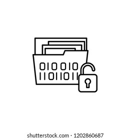 Access, folder icon. Element of general data project icon for mobile concept and web apps. Thin line Access, folder icon can be used for web and mobile